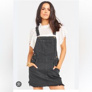 Show me your mumu black overall dress size XS